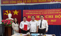 Đai hội Chi bộ Trung tâm Quan trắc – Kỹ thuật Tài nguyên và Môi trường tỉnh Bình Dương lần thứ I, nhiệm kỳ 2025-2027